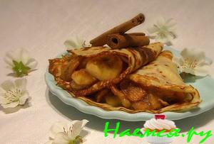 Кокосовые крепы (блинчики) с бананом и корицей