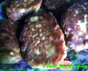 Постные яблочные оладьи