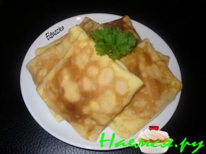 Блинные конвертики с ветчиной и сыром