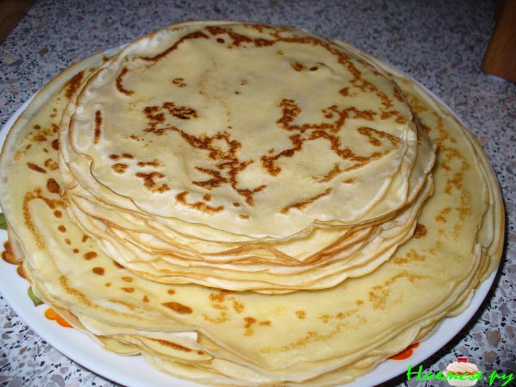 Блинчики нежные на минералке (мой вариант)