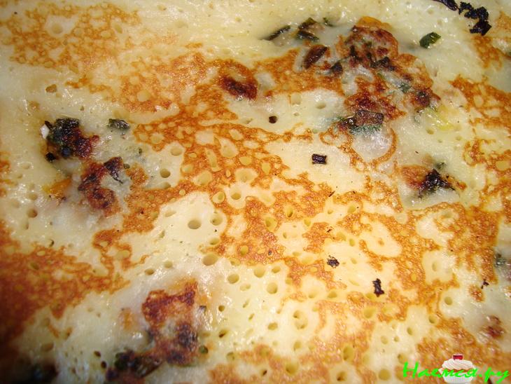 Блины в "дырочку" с припеком