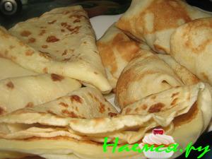 Блинчики на молоке с начинкой