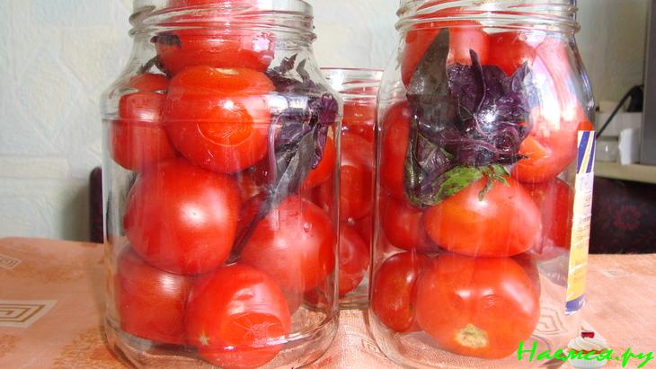 Томаты с базеликом