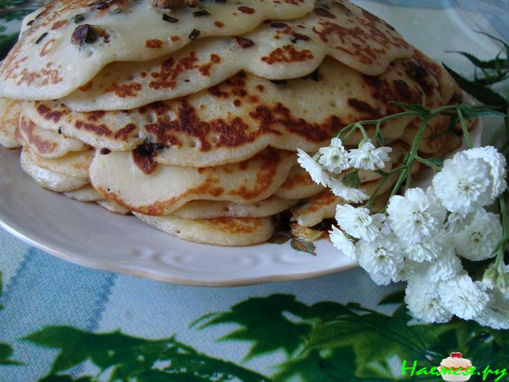 Блины в "дырочку" с припеком