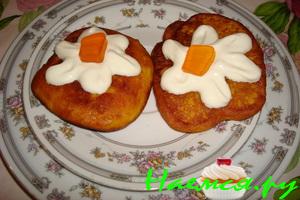 Оладьи из тыквы с курагой