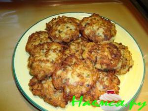 Оладики кабачково-картофельные с начинкой