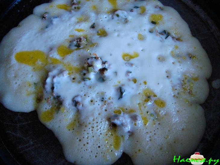 Блины в "дырочку" с припеком