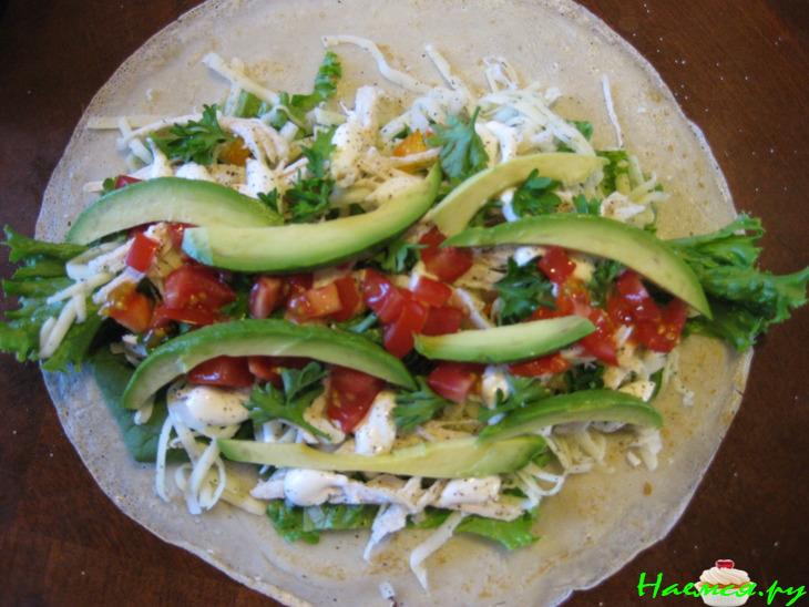 Блинчики с овощной начинкой