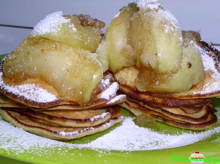 Блинчики с жареными яблоками