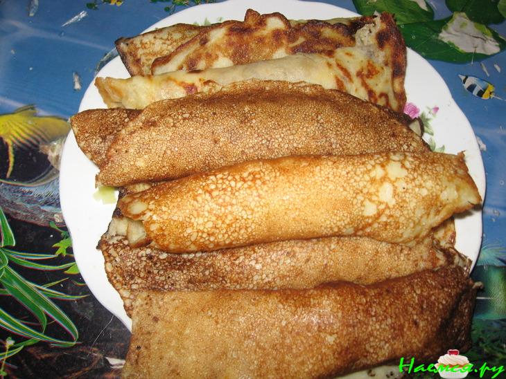 Блинчики картофельные с капустно-морковной начинкой  