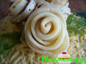 Торт блинный сырно-грибной Торт блинный сырно-грибной