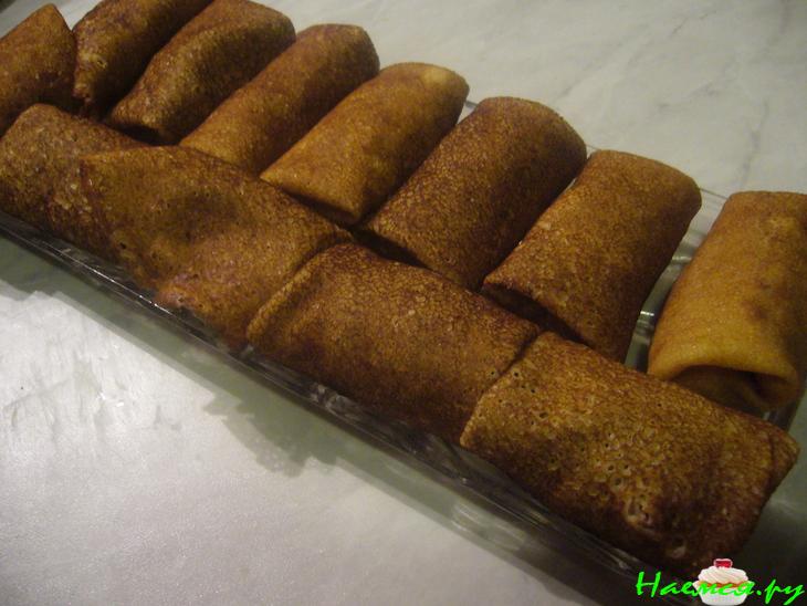 Блинчики с начинкой из тунца и яйца