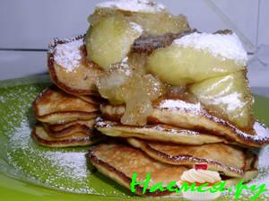 Блинчики с жареными яблоками