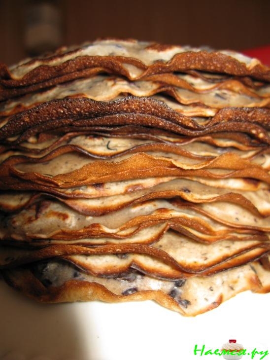 Блины из теста с вареньем