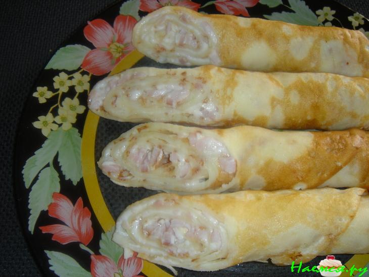 Блинчики сырные да с припеком