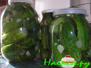 Солёные огурцы в банках