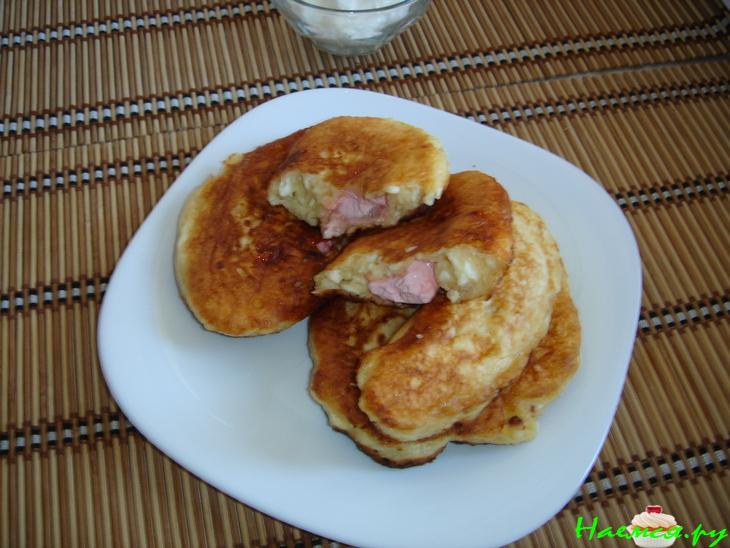 Творожные оладьи с зефиром