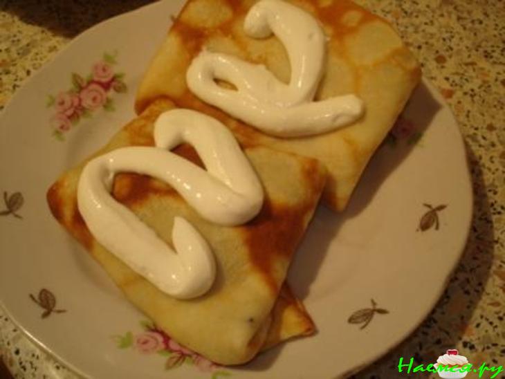 Блины с начинкой (шампиньоны с курицей)