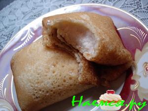 Нежные, дрожжевые блинчики с яблочным зефиром