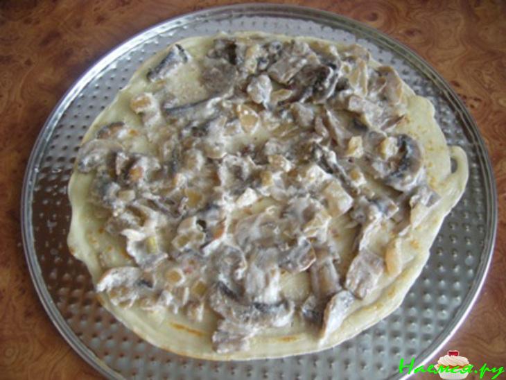 Торт блинный сырно-грибной Торт блинный сырно-грибной