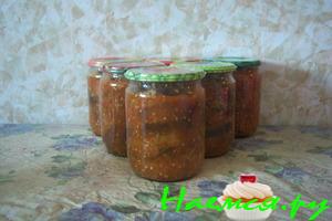 Баклажаны в остром соусе