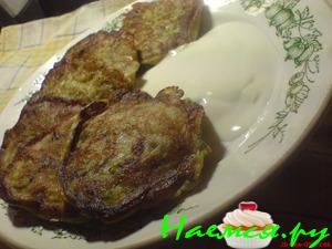 Оладьи кабачковые с ржаной мукой