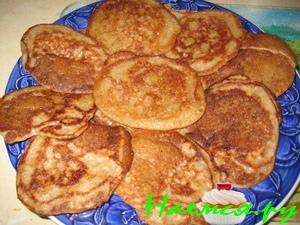 Оладушки с орехами и лимоном постные