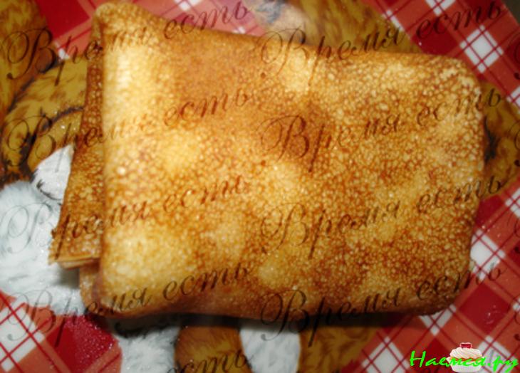 Блинчики на молоке с творогом