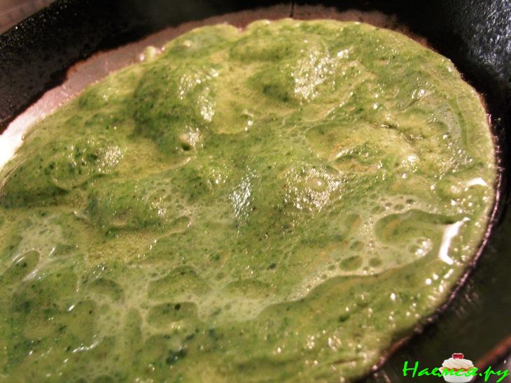 Шпинатные блинчики с начинкой