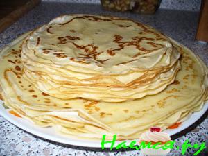 Блинчики нежные на минералке (мой вариант)