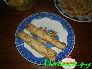 Блинчики с яблоком и корицей Блинчики с яблоком и корицей