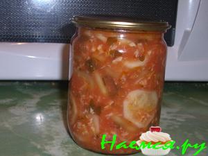 Салат "Грузинский" с огурцами в томате