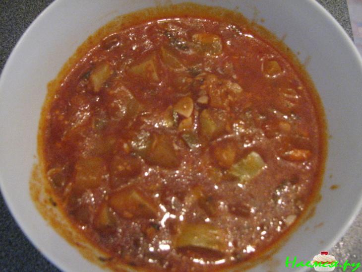 Кабачки с болгарским перцем в томате на зиму