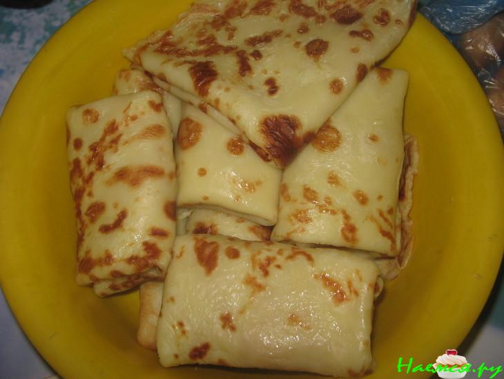 Блинчики на молоке с начинкой