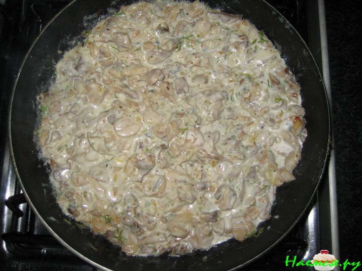 Блины с грибами и голубым сыром Блины с грибами и голубым сыром