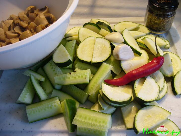 Овощная салатная смесь, малосольная