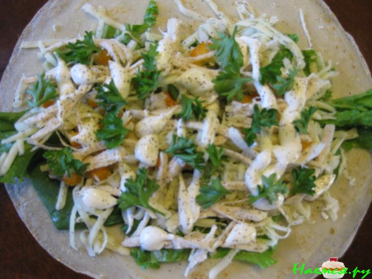 Блинчики с овощной начинкой