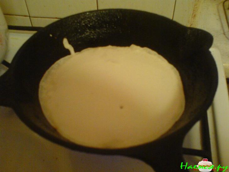 Сырные блины с ананасом