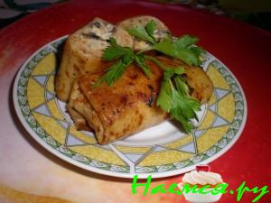 Блинчики с начинкой (шампиньоны с яйцом)