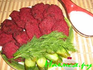 Свекольные оладушки