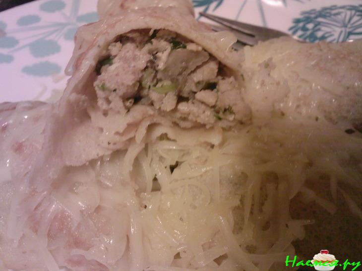 Блинчики с начинкой (оригинальный рецепт - блинчики с печенью цыпленка)