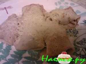 Блинчики с начинкой (оригинальный рецепт - блинчики с печенью цыпленка)