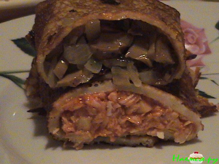 Блины с вкусной начинкой