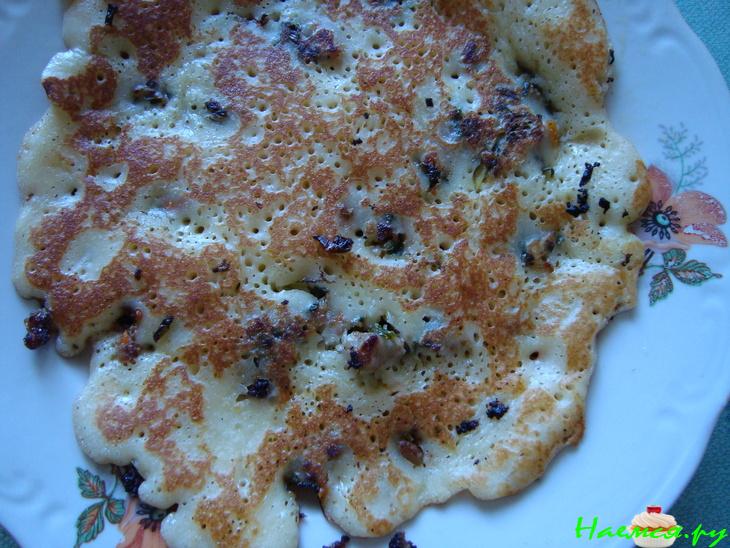 Блины в "дырочку" с припеком