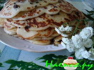 Блины в "дырочку" с припеком