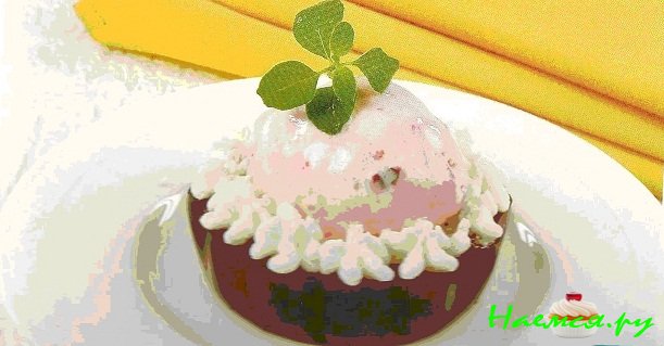 Мороженое в винном желе