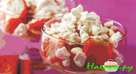 Десерт «Клубника под снегом»