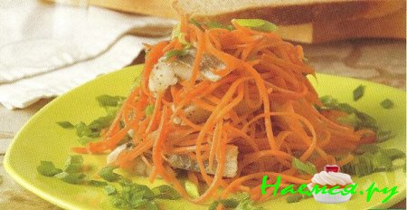 Салат с сельдью - простой