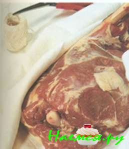 Тушеная нога ягненка в мясном бульоне (6 порций)