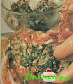 Тушеная фаршированная лопатка ягненка (6 порций)